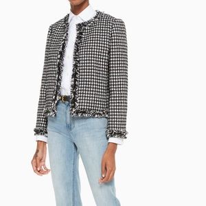 Kate Spade houndstooth tweed jacket